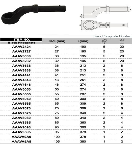 Cờ lê đóng 1 đầu vòng 24mm TOPTUL AAAV2424