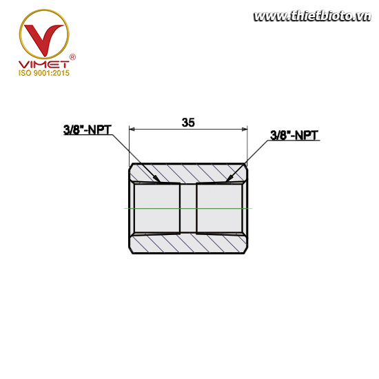 Đầu nối thẳng Jackram ADI303