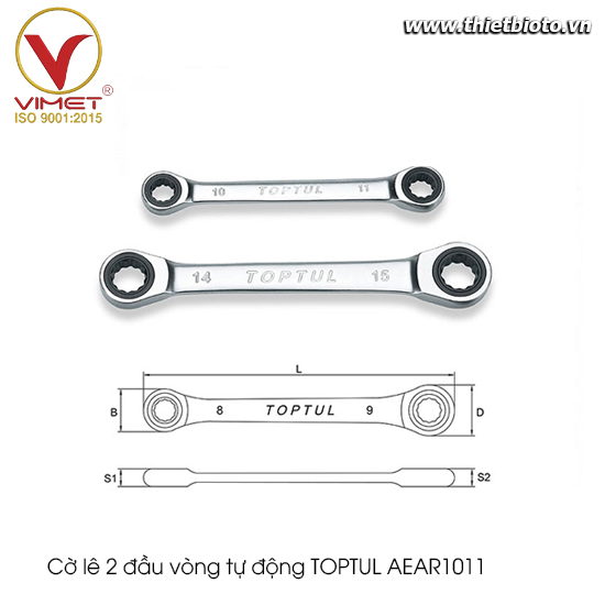Cờ lê 2 đầu vòng tự động TOPTUL AEAR1011 (ngưng sản xuất)