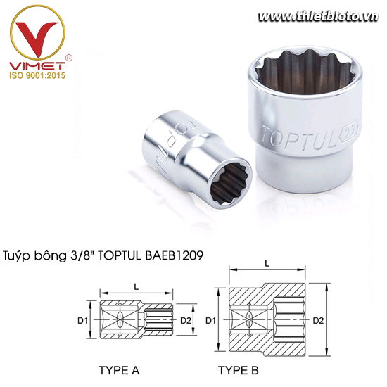 Tuýp bông  3/8