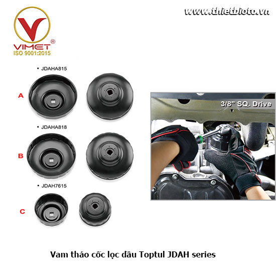 Vam tháo cốc lọc dầu 73mm  14 cạnh  TOPTUL JDAH7314