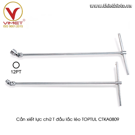 Cần xiết lực chữ T đầu tuýp lắc léo TOPTUL CTKA0809