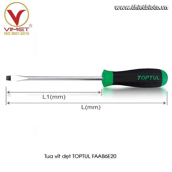 Tua vít dẹt TOPTUL FAAB6E20