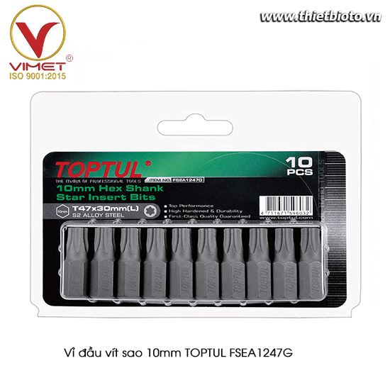 Vỉ đầu vít sao 10mm TOPTUL FSEA1247G