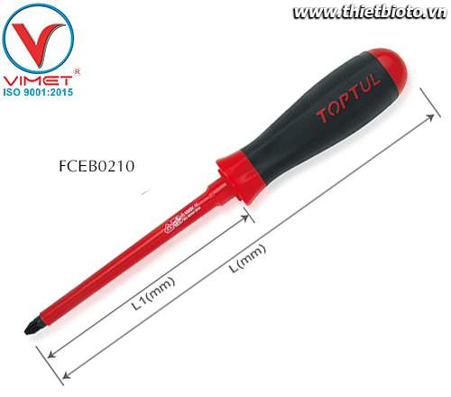 Tua vít bake khía cách điện từ tính Toptul FCEB0210