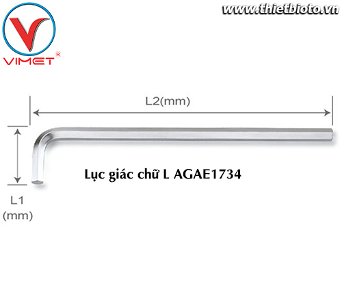 Lục giác chữ L (dài) 17mm TOPTUL AGAE1734