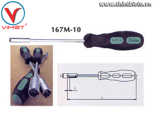 Tua vít đầu tuýp 10mm Koken 167M-10